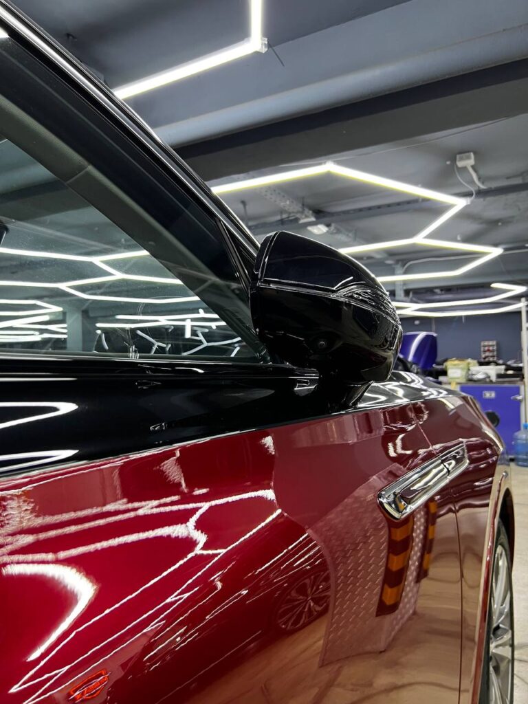 Hongqi HS9 бордовый полиуретан Вематек WL-PPG-90348 + прозрачный полиуретан Скинкарс